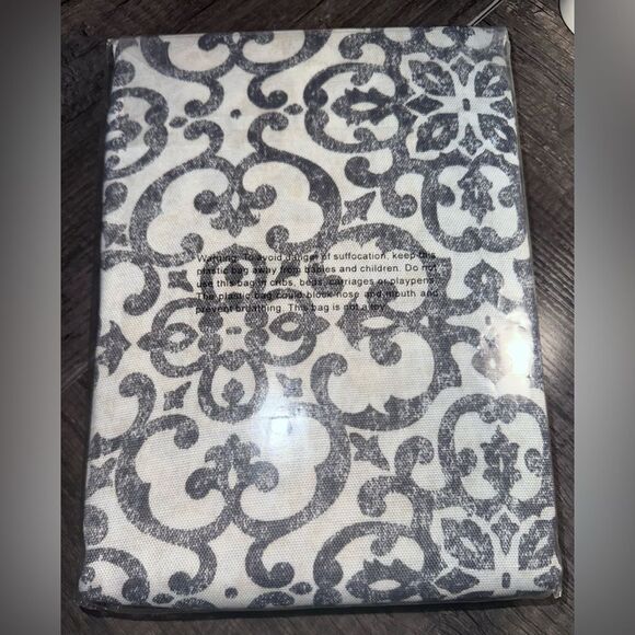 Pairs to Go Brockwell 56" x 63" Rod Pocket Double Panel Window Charcoal Curtains - Picture 6 of 6